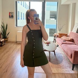 Autumn corduroy look button mini dress 🐛🍁🍃